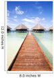 tropical beach: tropical resort and cloudy sky Wall Mural