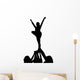 Cheerleaders Silhouette Wall Decal