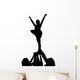 Cheerleaders Silhouette Wall Decal