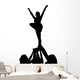 Cheerleaders Silhouette Wall Decal