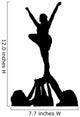 Cheerleaders Silhouette Wall Decal