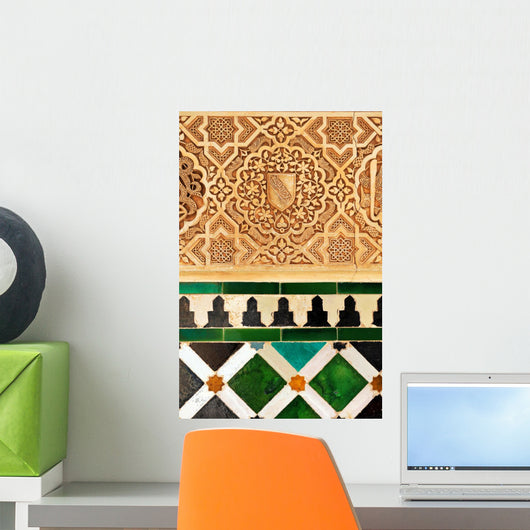 Palace of the Alhambra in Granada, islamic decoration, Spain 