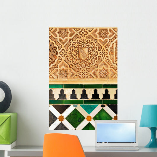 Palace of the Alhambra in Granada, islamic decoration, Spain 
