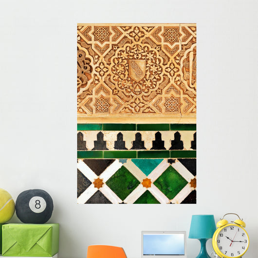 Palace of the Alhambra in Granada, islamic decoration, Spain 