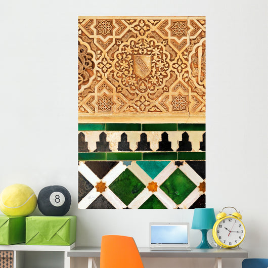 Palace of the Alhambra in Granada, islamic decoration, Spain 