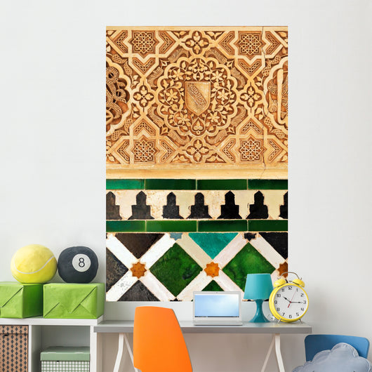 Palace of the Alhambra in Granada, islamic decoration, Spain 