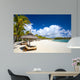 White sand tropical beach in Mauritius Island 