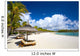 White sand tropical beach in Mauritius Island 