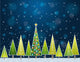 christmas forest in the night,  vector 