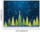 christmas forest in the night,  vector 