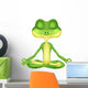 Frog cartoon doing yoga Wall Decal