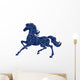 blue filigree horse Wall Decal