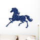 blue filigree horse Wall Decal