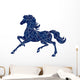 blue filigree horse Wall Decal
