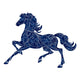blue filigree horse Wall Decal