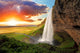 Waterfall Iceland - Seljalandsfoss Wall Mural