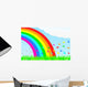 A Butterfly Flies Through the Rainbow Wall Mural