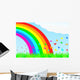 A Butterfly Flies Through the Rainbow Wall Mural