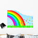 A Butterfly Flies Through the Rainbow Wall Mural