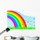 A Butterfly Flies Through the Rainbow Wall Mural