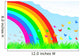 A Butterfly Flies Through the Rainbow Wall Mural