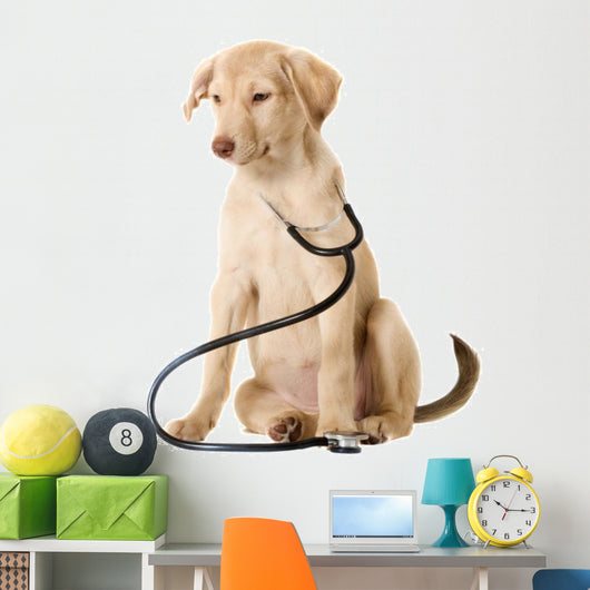 Dog and Stethoscope Wall Decal Design 2
