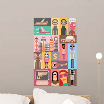 Pop Art shown on a wall