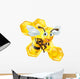 Cartoon Bee and Honey Comb Wall Decal