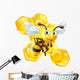 Cartoon Bee and Honey Comb Wall Decal