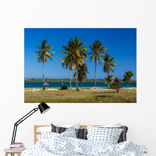 Palm beach of Mafia Island Wall Mural