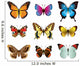 Butterflies photo-realistic vector set 