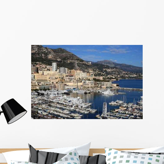 Boats Docked Marina Monte Wall Decal