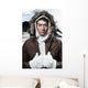 Asian winter sport fashion man in snow mountain landscape. Weari 