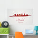 Madrid skyline in red 