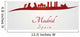 Madrid skyline in red 