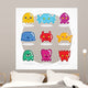Retro video game monsters Wall Decal