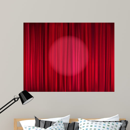 red stage curtain 