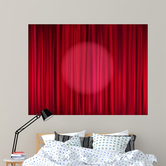 red stage curtain 