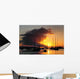 Sunset view of boats on the water in St. John, US Virgin Islands Wall Mural