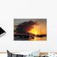 Sunset view of boats on the water in St. John, US Virgin Islands Wall Mural