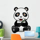 Vector illustration of panda cartoon with bamboo Wall Decal