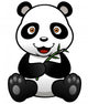Vector illustration of panda cartoon with bamboo Wall Decal