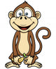 Vector Illustration of Monkey With Banana 