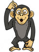 Vector Illustration of Monkey Wall Decal