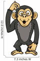 Vector Illustration of Monkey Wall Decal