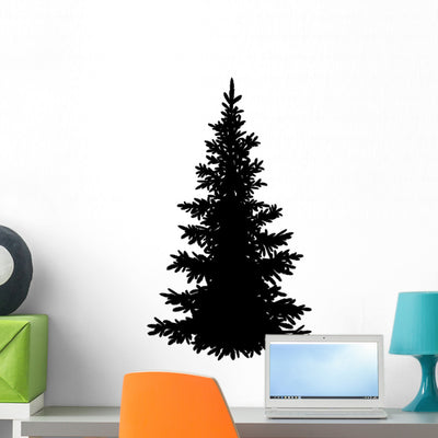 Christmas Fir Tree Silhouette shown on a wall