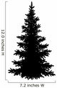 Christmas Fir Tree, Silhouette 