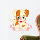 Cute puppy cartoon Wall Decal