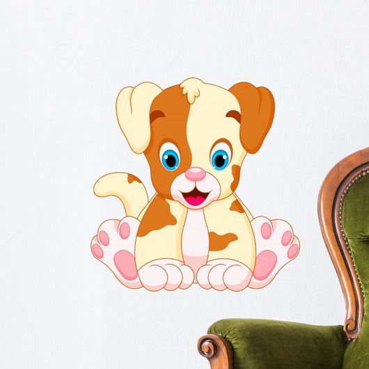 Cute puppy cartoon Wall Decal