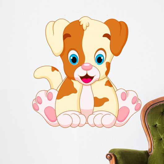 Cute puppy cartoon Wall Decal